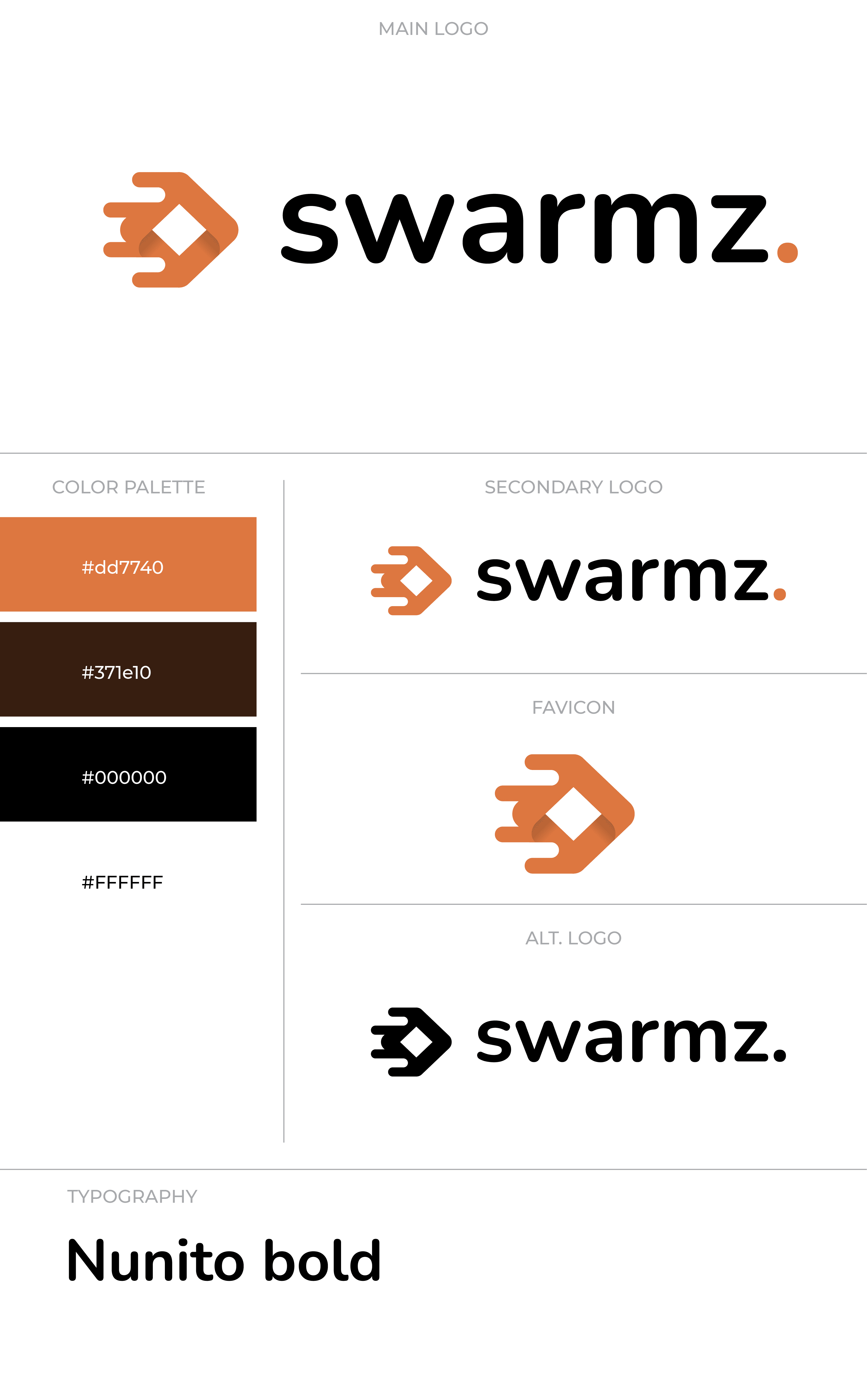 Swarmz logo construction sheet