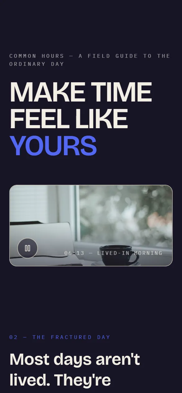Common Hours Mini on a phone