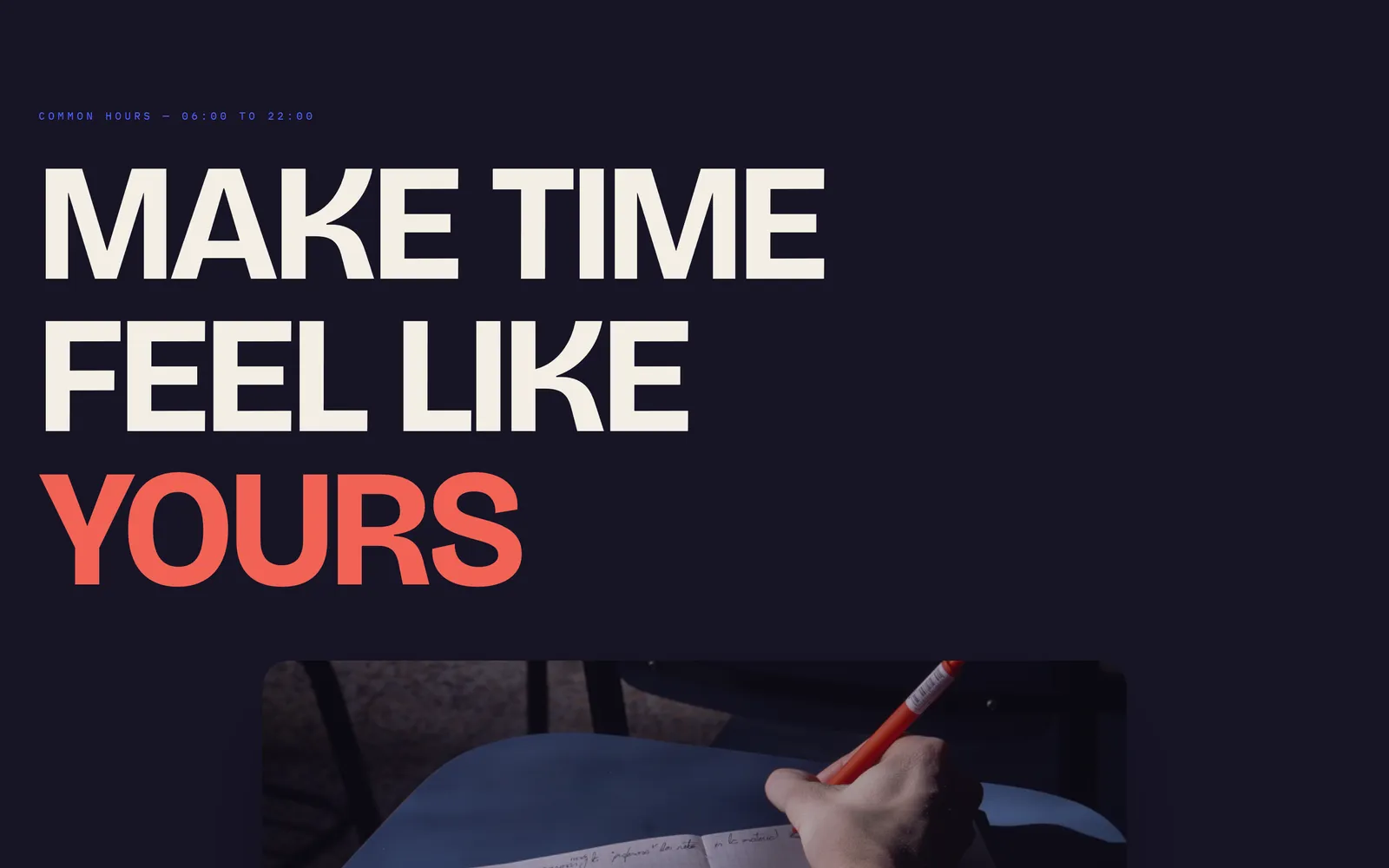 Common Hours — Lifestyle brand, built with Swarmz