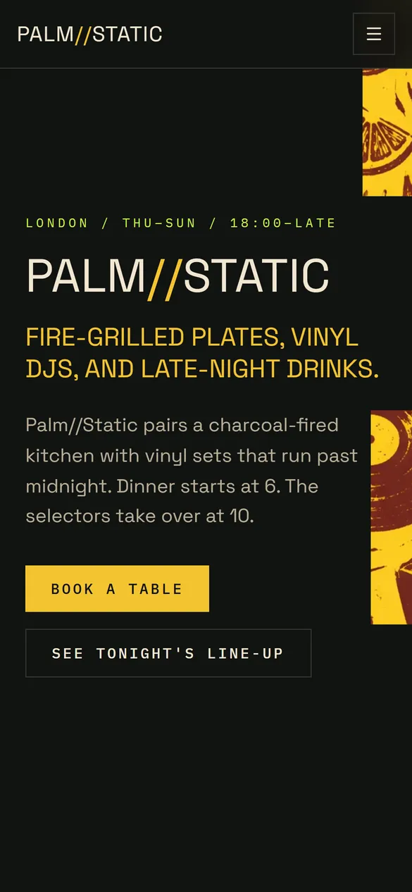 Palm Static on a phone