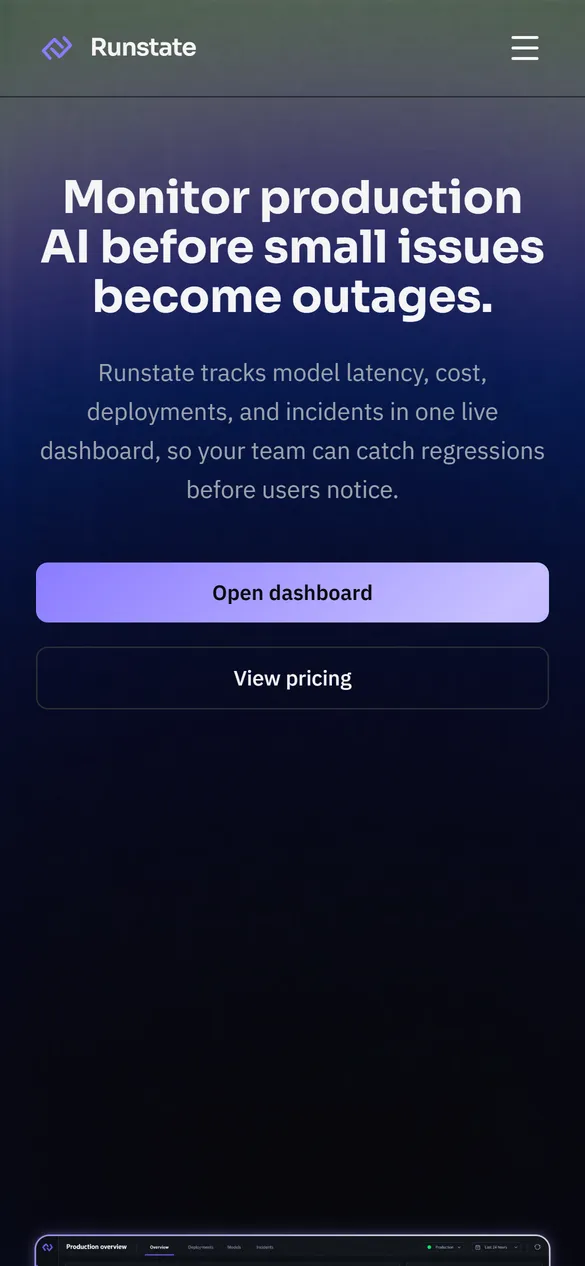 Runstate on a phone