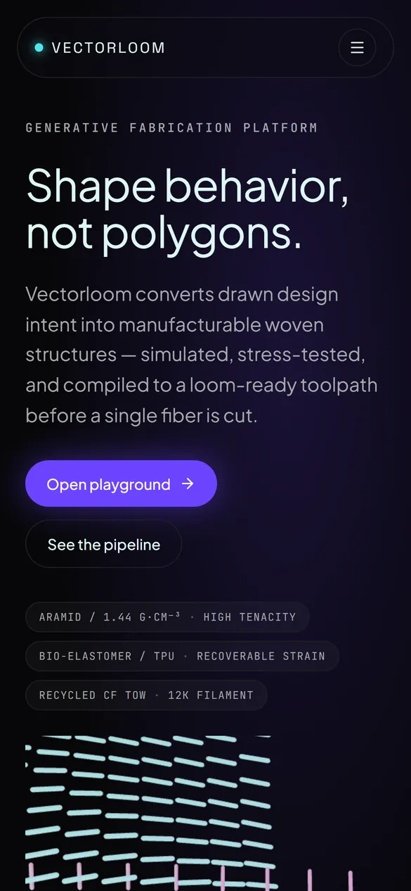 Vectorloom on a phone