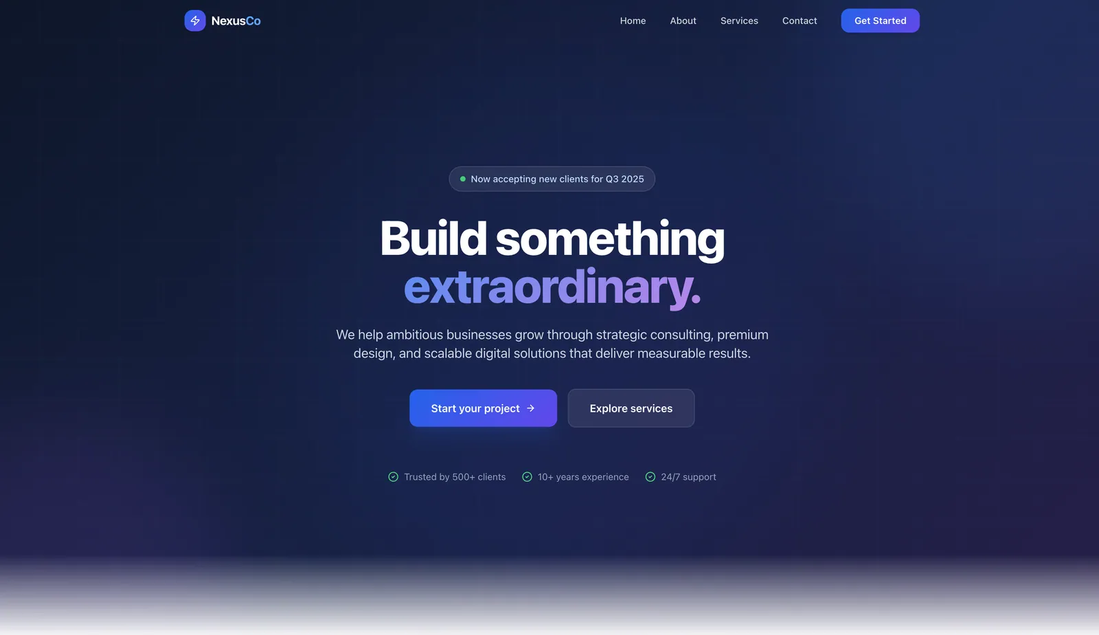 Agency site built with Swarmz